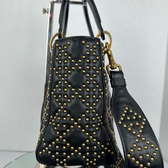 LADY DIOR LEATHER TOTE BAG ORIGINAL STRAP - Picture 7 of 17